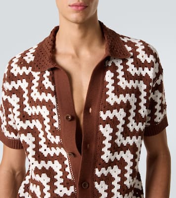 Pinto crochet cotton cardigan | Frescobol Carioca