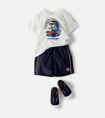 Short de bain en coton à logo | Moncler Enfant