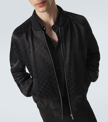 Veste GG en satin de coton mélangé | Gucci