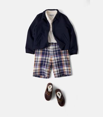 Elois checked cotton shorts | Bonpoint