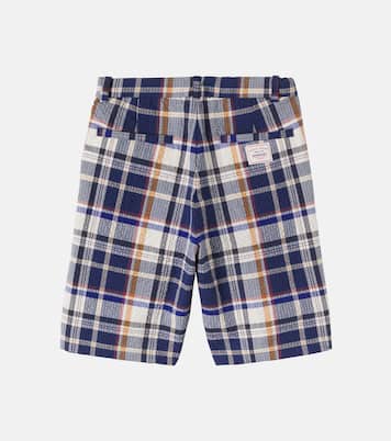 Elois checked cotton shorts | Bonpoint