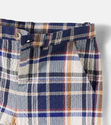 Elois checked cotton shorts | Bonpoint