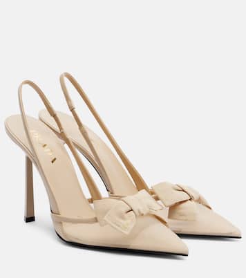 Bow-detail mesh slingback pumps | Prada