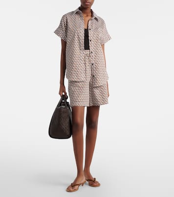 Omelia printed cotton Bermuda shorts | Max Mara