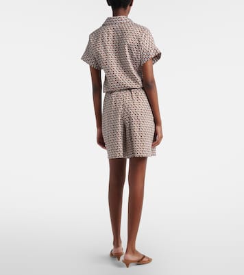 Omelia printed cotton Bermuda shorts | Max Mara