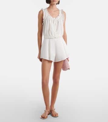 Traveler embroidered cotton top | Dôen