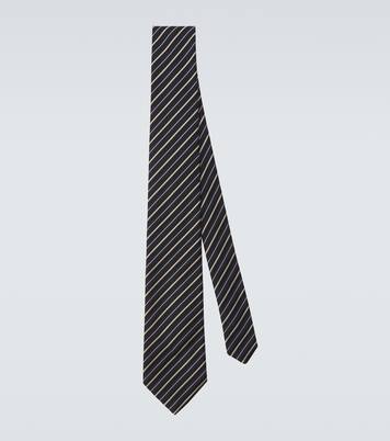Striped silk jacquard tie | Charvet