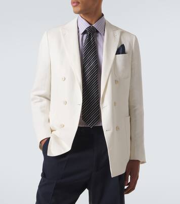 Striped silk jacquard tie | Charvet