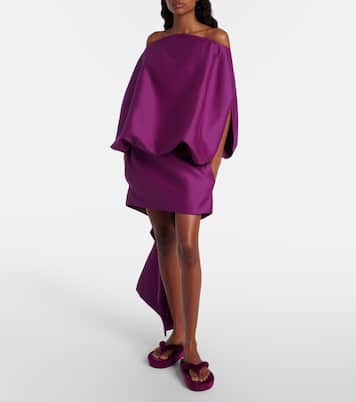 Vestido corto de lana y seda | Balenciaga