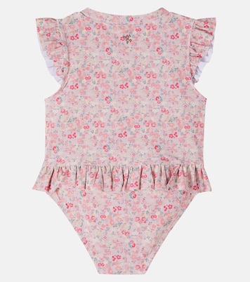 Alma floral ruffled bikini | Wheat