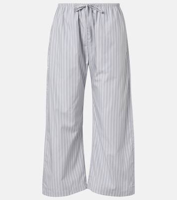 Yoshi striped cotton-blend wide-leg pants | Leset