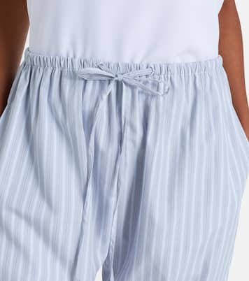 Yoshi striped cotton-blend wide-leg pants | Leset
