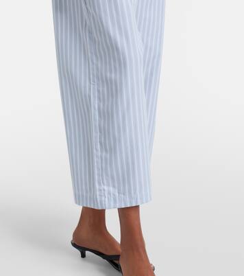 Yoshi striped cotton-blend wide-leg pants | Leset