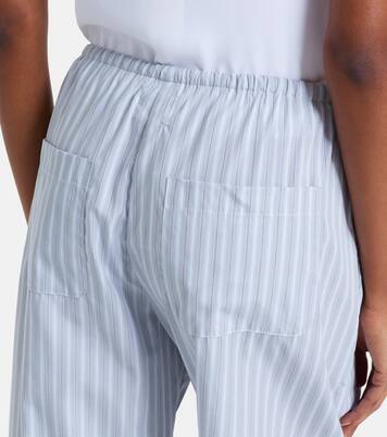 Yoshi striped cotton-blend wide-leg pants | Leset