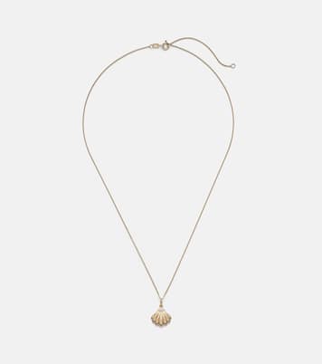 عقد من الذهب عيار 14 قراط مع ألماس Vintage Scallop Shell | Stone and Strand