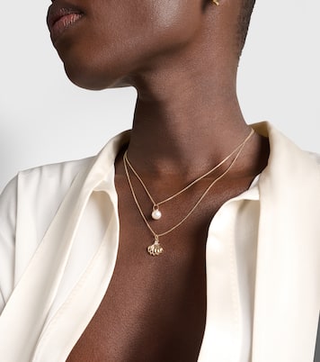 عقد من الذهب عيار 14 قراط مع ألماس Vintage Scallop Shell | Stone and Strand