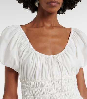 Vestido largo Elbie de algodón con encaje | Faithfull