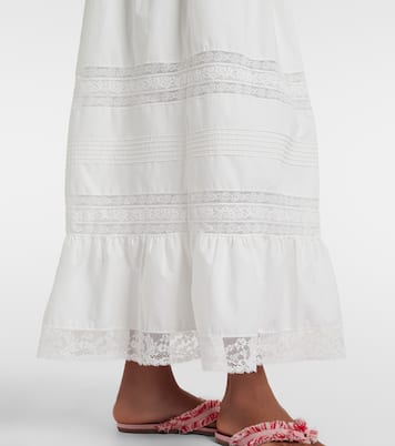 Vestido largo Elbie de algodón con encaje | Faithfull