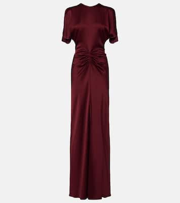 Abito lungo Isabella in raso | Victoria Beckham