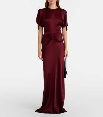 Abito lungo Isabella in raso | Victoria Beckham