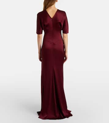 Abito lungo Isabella in raso | Victoria Beckham