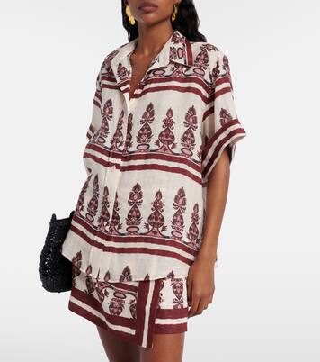 Printed linen shirt | Johanna Ortiz