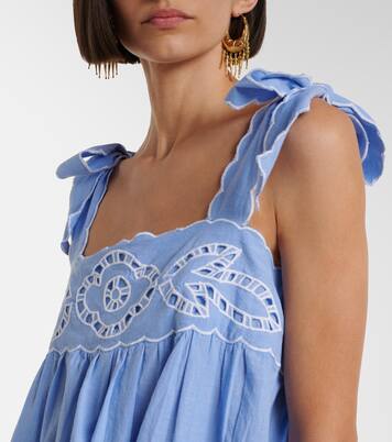 Abito corto in cotone sangallo | Juliet Dunn