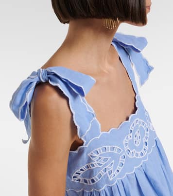 Abito corto in cotone sangallo | Juliet Dunn