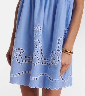 Abito corto in cotone sangallo | Juliet Dunn