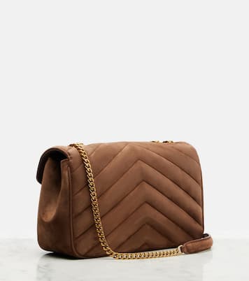 Loulou Medium suede shoulder bag | Saint Laurent