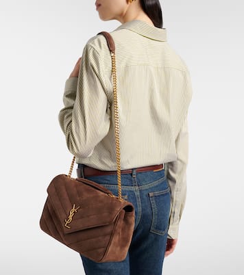 Loulou Medium suede shoulder bag | Saint Laurent