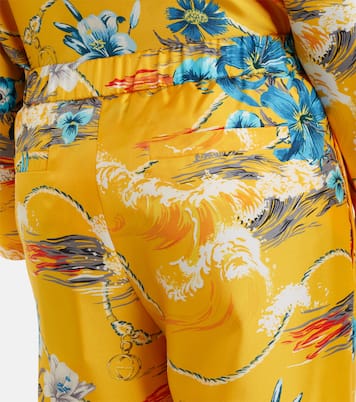 Printed silk twill Palazzo pants | Gucci