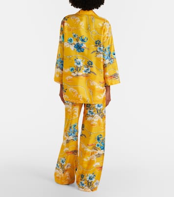 Printed silk twill Palazzo pants | Gucci