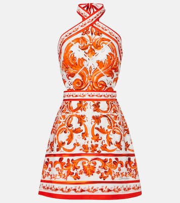 Minikleid Majolica aus Baumwollpopeline | Dolce&Gabbana