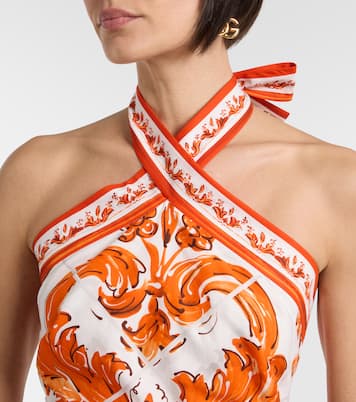 Minikleid Majolica aus Baumwollpopeline | Dolce&Gabbana