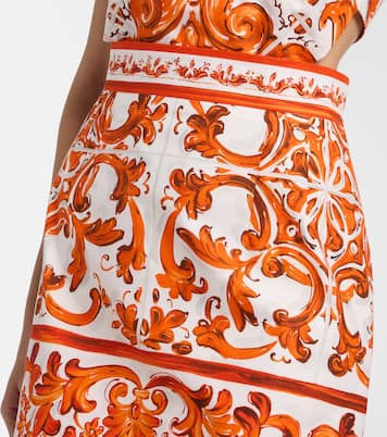 Minikleid Majolica aus Baumwollpopeline | Dolce&Gabbana