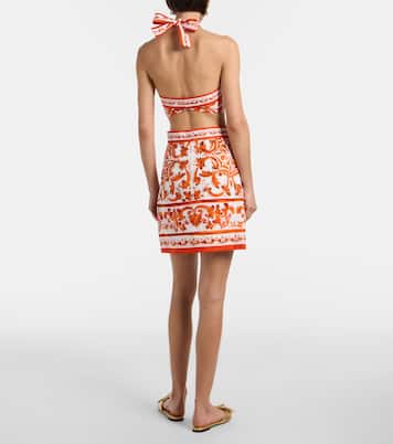 Minikleid Majolica aus Baumwollpopeline | Dolce&Gabbana