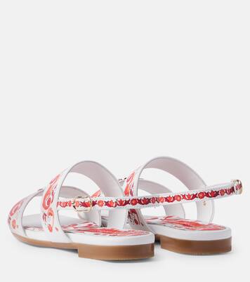 Majolica leather sandals | Dolce&Gabbana Kids