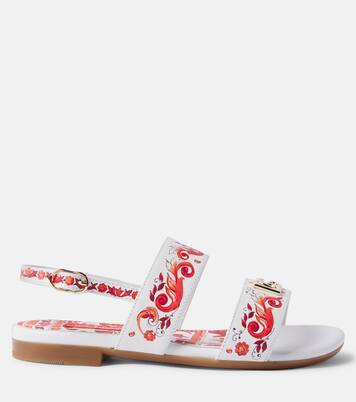 Majolica leather sandals | Dolce&Gabbana Kids