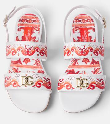 Majolica leather sandals | Dolce&Gabbana Kids