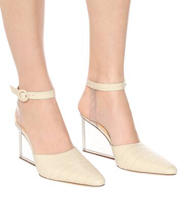 Lex croc-effect leather pumps | By Far