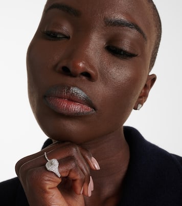 Pavé 18kt white gold pinky ring with diamonds | Shay Jewelry