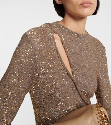 Minikleid aus Strick mit Pailletten | Stella McCartney