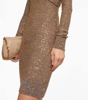Minikleid aus Strick mit Pailletten | Stella McCartney