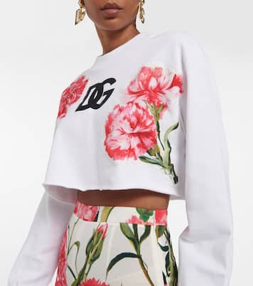 Cropped-Sweatshirt aus Baumwolle | Dolce&Gabbana
