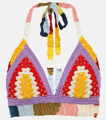 X No Vacancy Inn Cropped-Top aus Häkelstrick | Marni