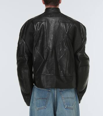 Leather biker jacket | Balenciaga
