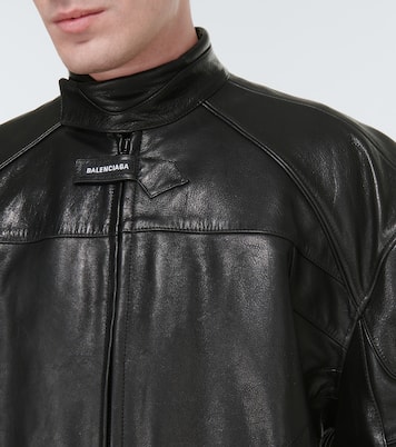 Leather biker jacket | Balenciaga
