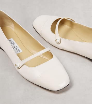 Elisa embellished leather ballet flats | Jimmy Choo