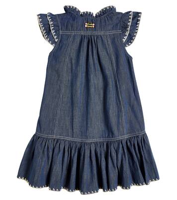 Devi embroidered denim dress | Zimmermann Kids